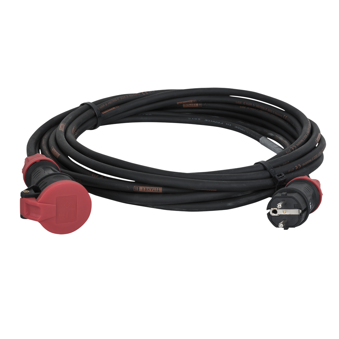 Extension Cable Schuko/Schuko Titanex with PCE 3x 2.5 mm² 20 m