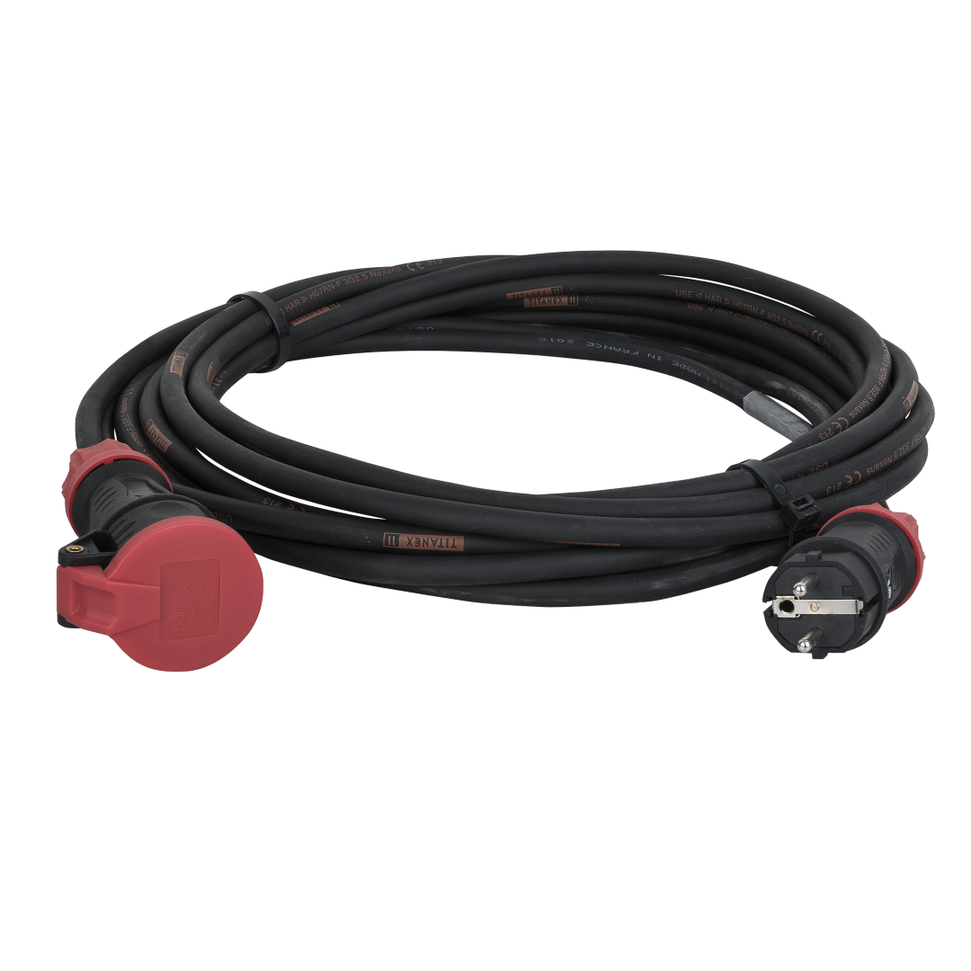 Extension Cable Schuko/Schuko Titanex with PCE 3x 2.5 mm² 25 m