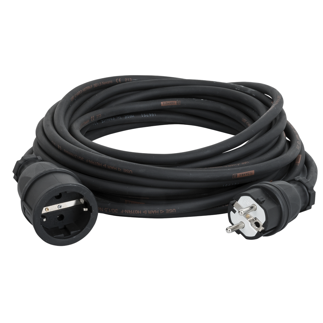 Extension Cable Schuko/Schuko Titanex with PCE 3x 1.5 mm² 15 m