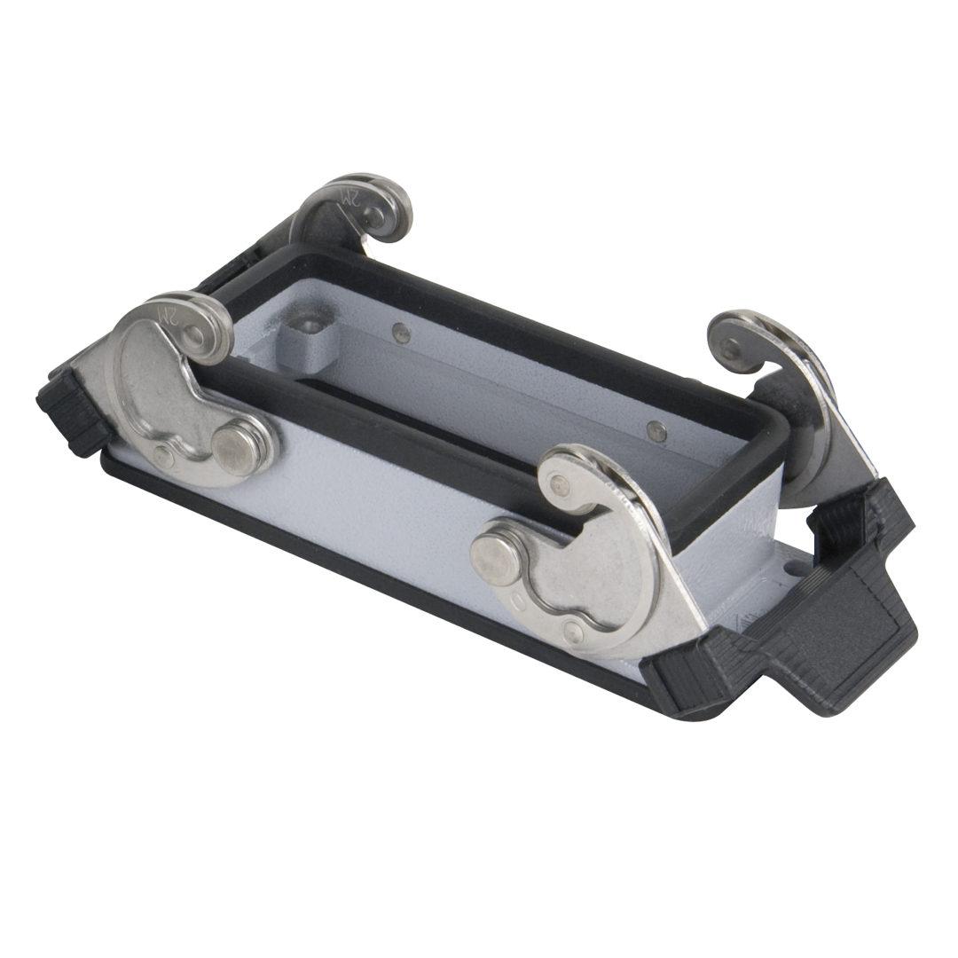 16/72-pin Chassis Open Bottom/Clips Grijs