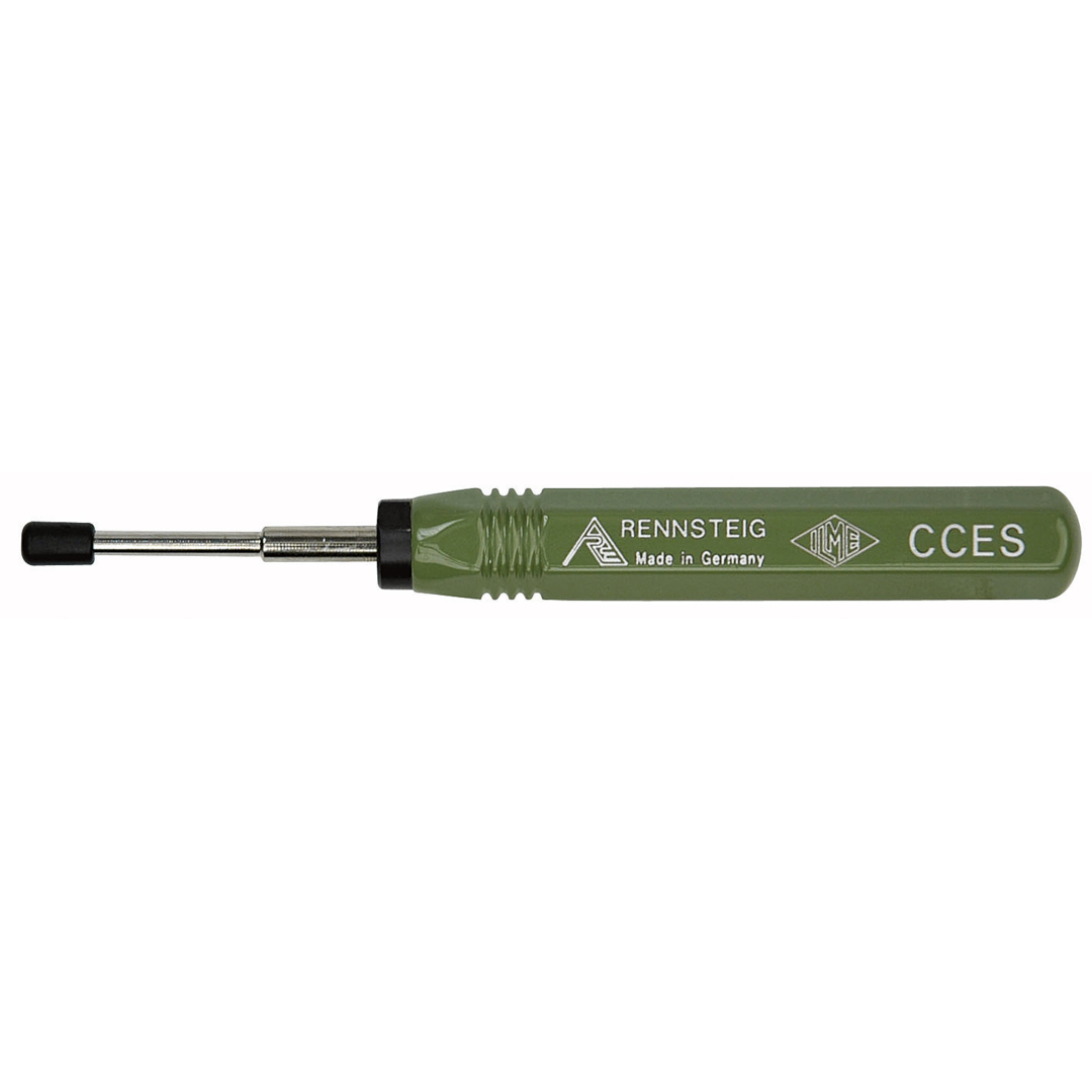 Removal Tool Budget Version Om de pincontacten uit de inzetstukken te verwijderen.