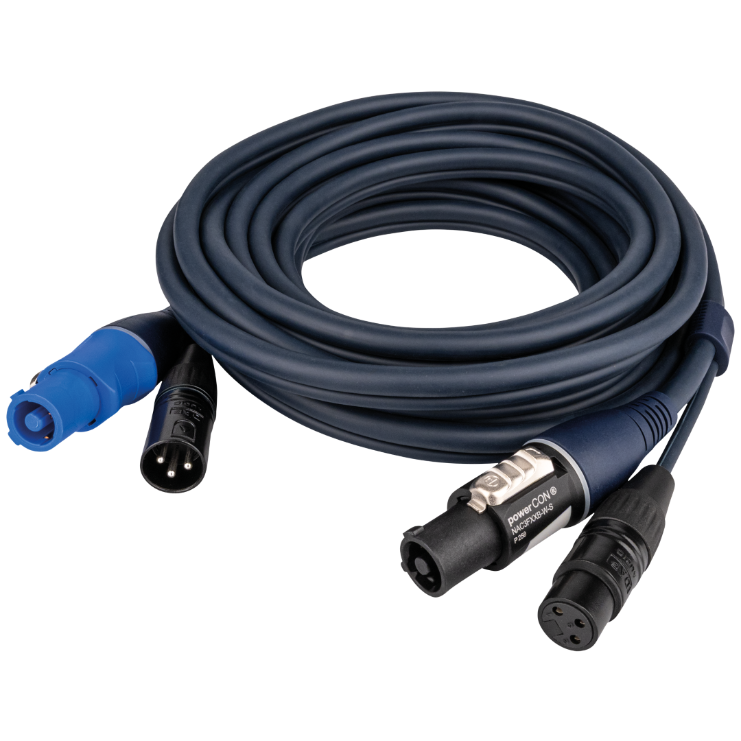 FP17 Hybrid Cable - powerCON & 3-pin XLR - Audio / Power 6 m
