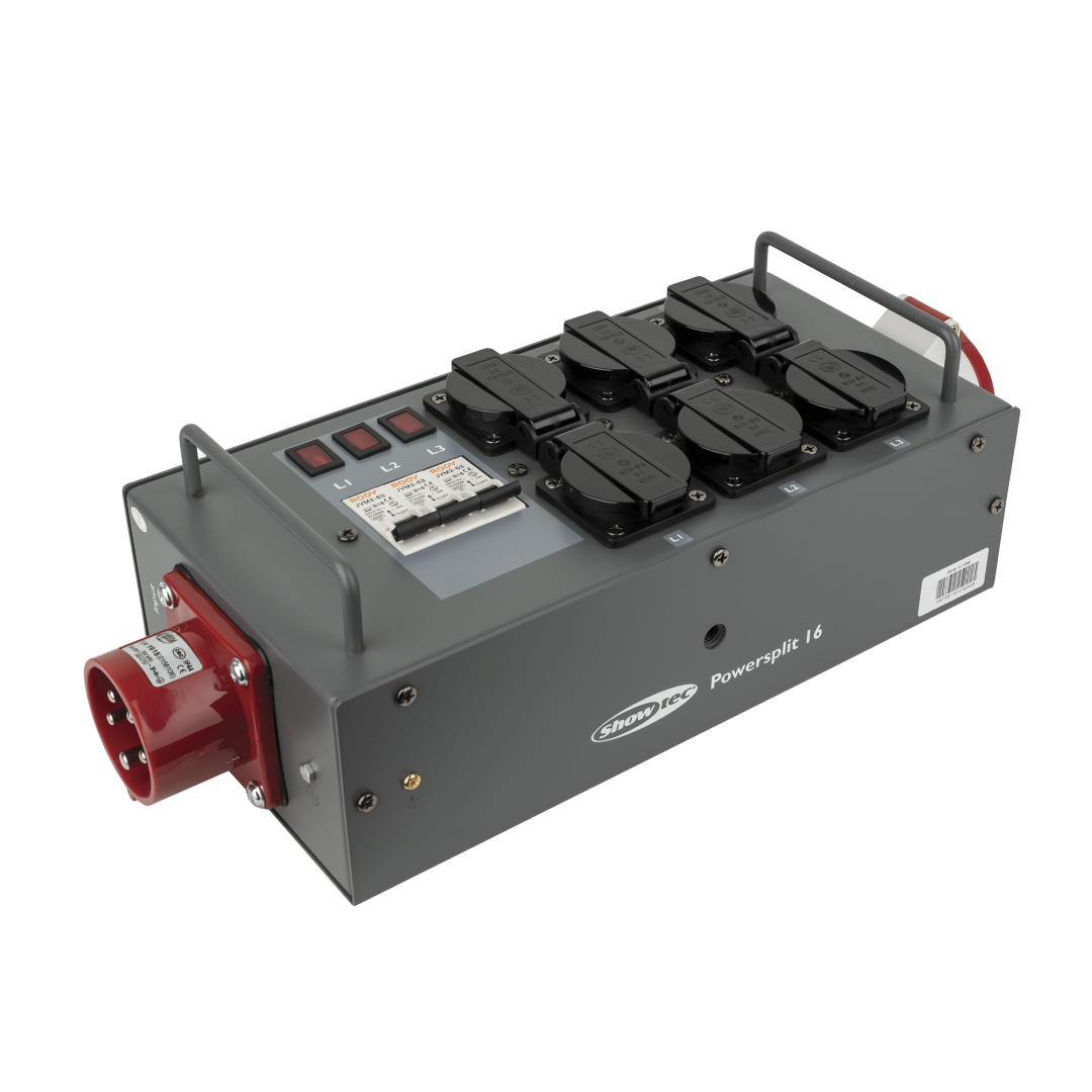 Powersplit 16 CEE 16 A Powersplitter met zekering