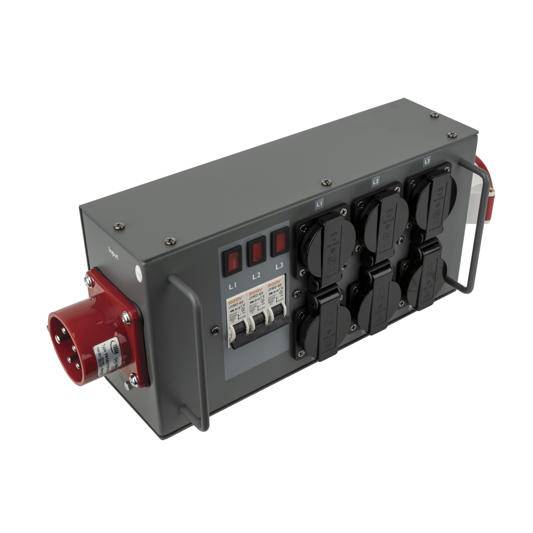 Powersplit 16 CEE 16 A Powersplitter met zekering