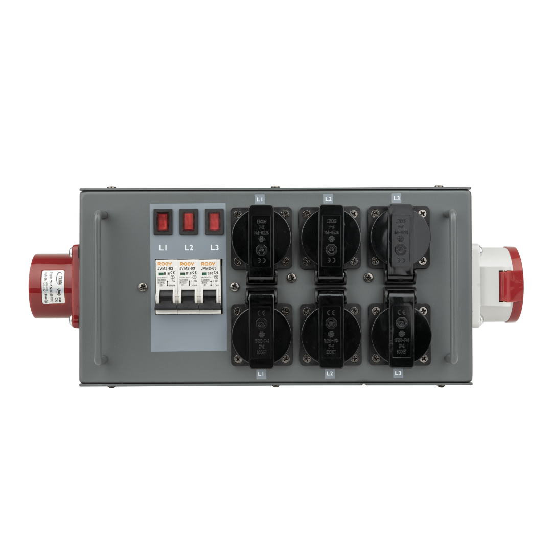 Powersplit 16 CEE 16 A Powersplitter met zekering