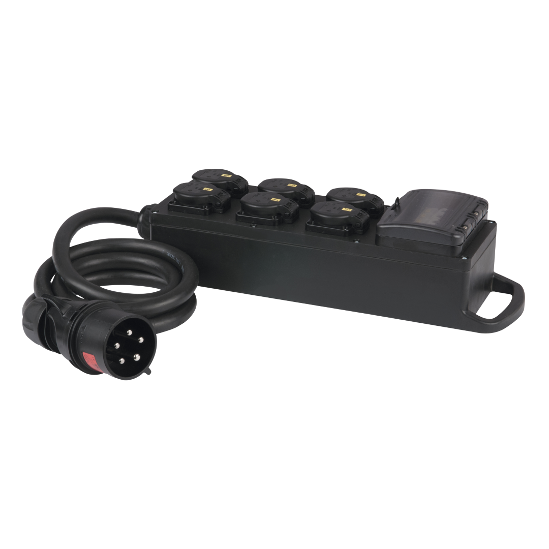 MPD-616 Power Splitter CEE 32 A 6x Schuko stopcontact, Type F