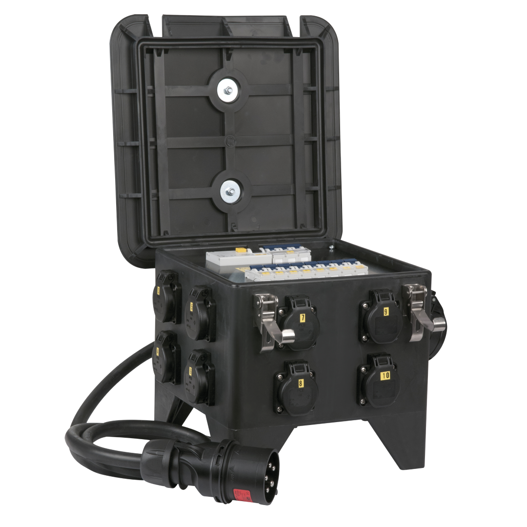 MPD-832CEE Power Splitter CEE 32 A 8x Schuko - 2x CEE 16 A 5P