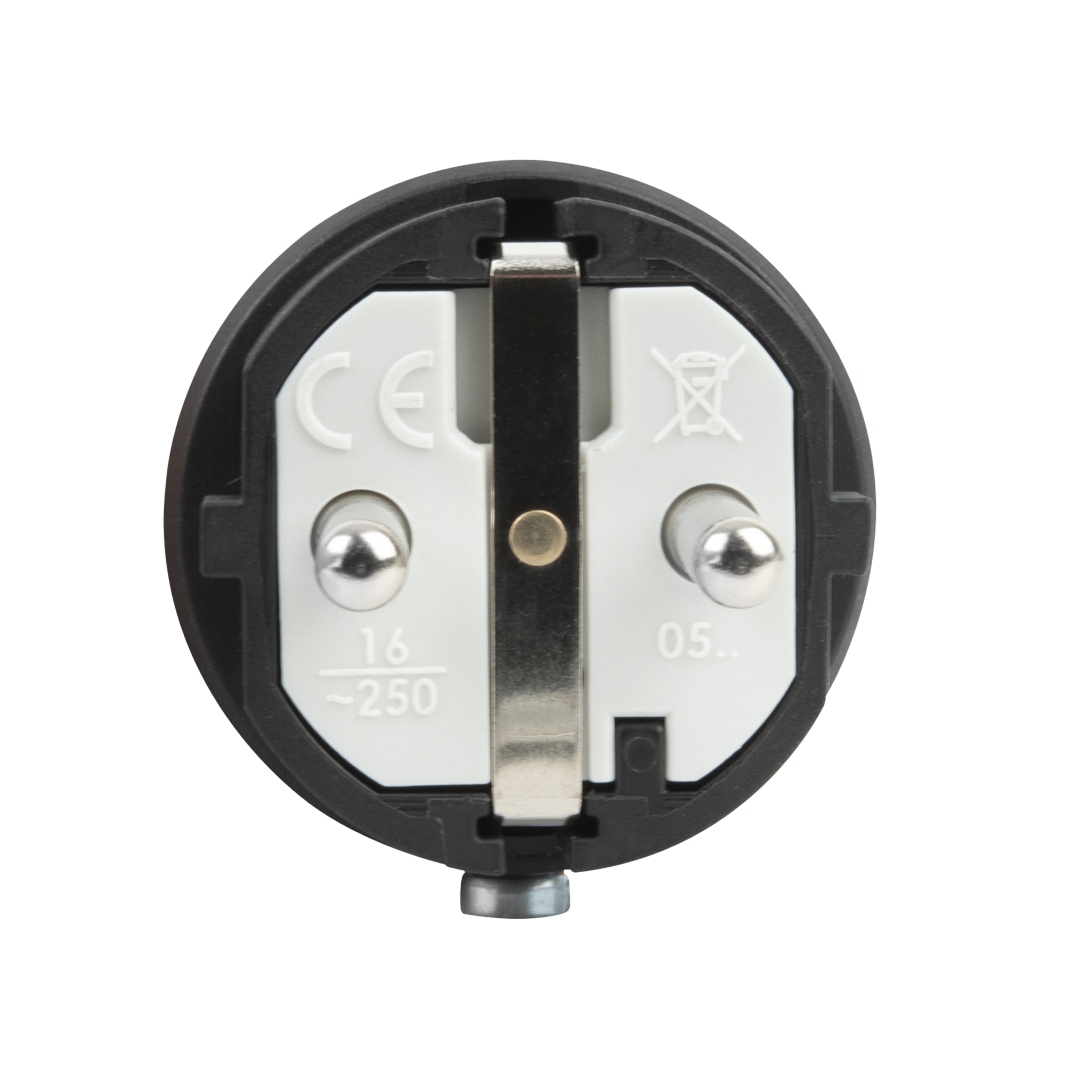 Rubber Schuko Connector Male PCE - IP44