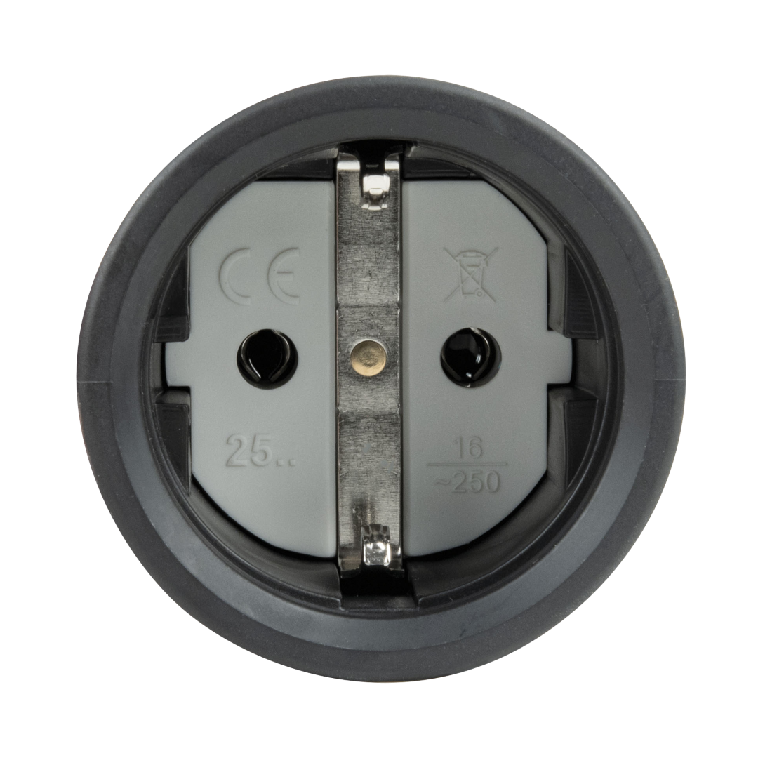 Rubber Schuko Connector Female PCE - IP44