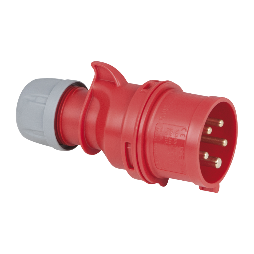 CEE 16 A/400 V 5-pin Plug male Rood - IP44