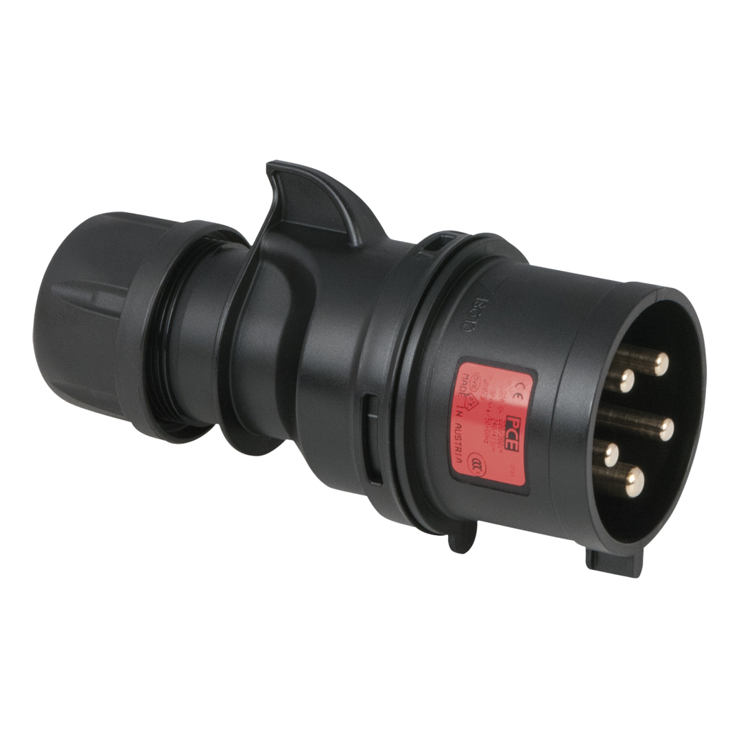CEE 32 A/400 V 5-pin Plug male Zwart - IP44