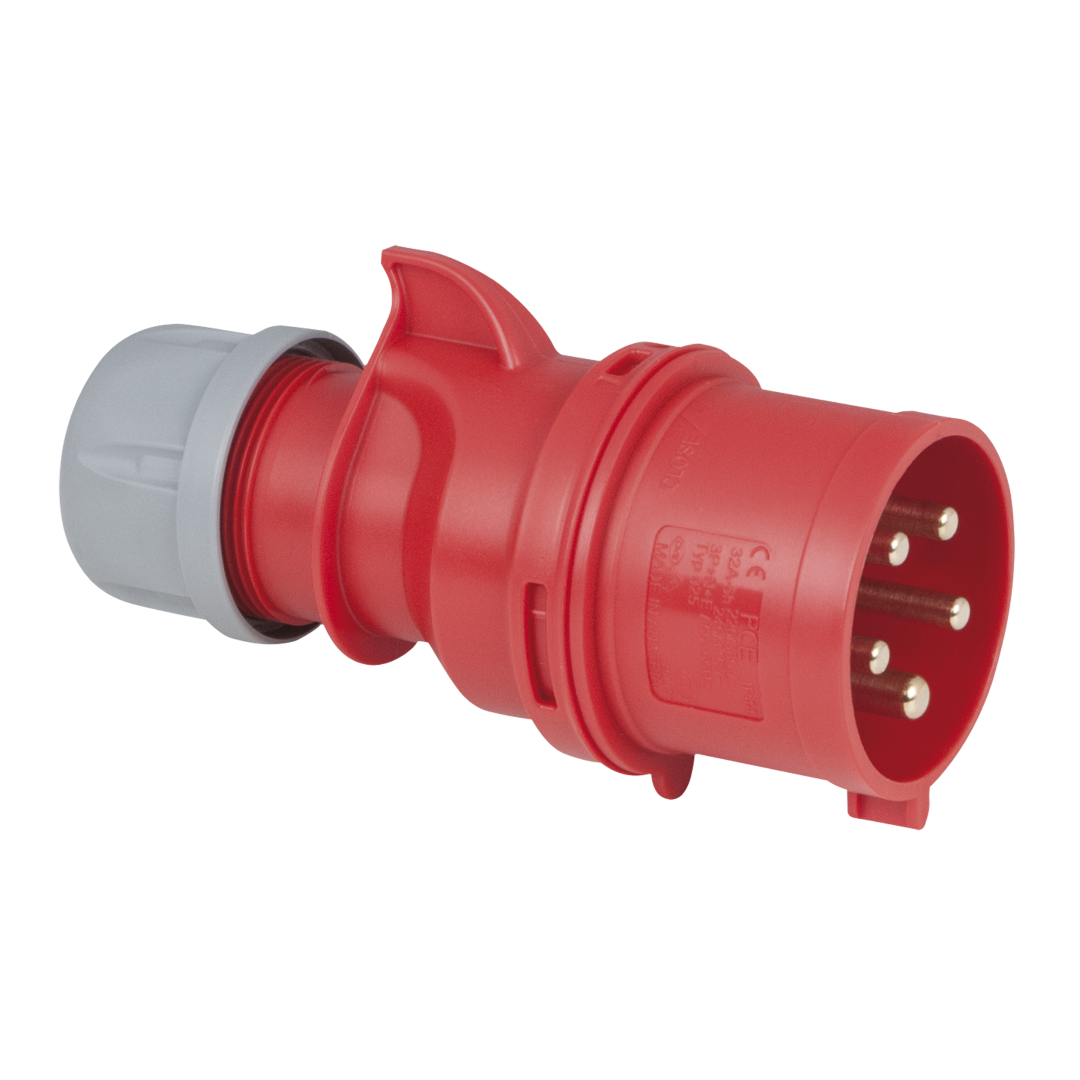 CEE 32 A/400 V 5-pin Plug male Rood - IP44