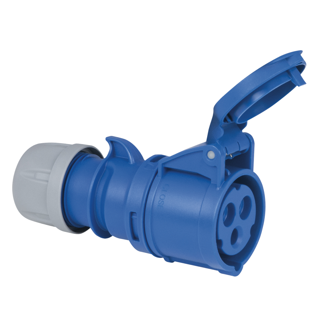 CEE 16 A/240 V - 3P Plug female Blauw - IP44
