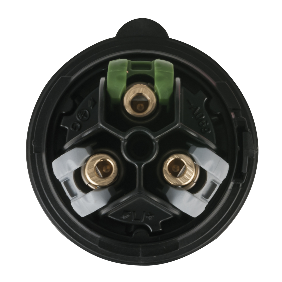 CEE 16 A/240 V - 3P Plug female Zwart - Turbo Terminal - screwless - IP44