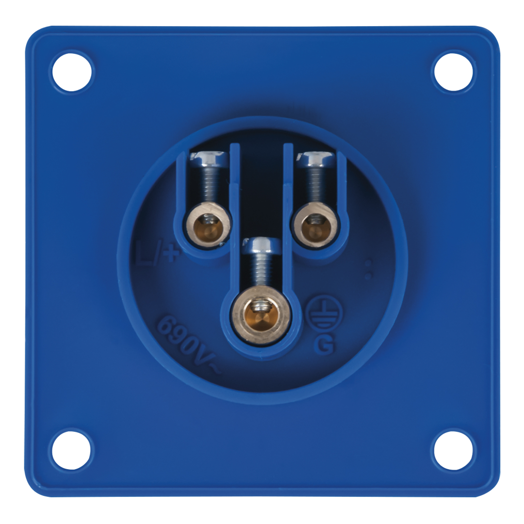 CEE 16 A/240 V - 3P Socket female Blauw - IP44