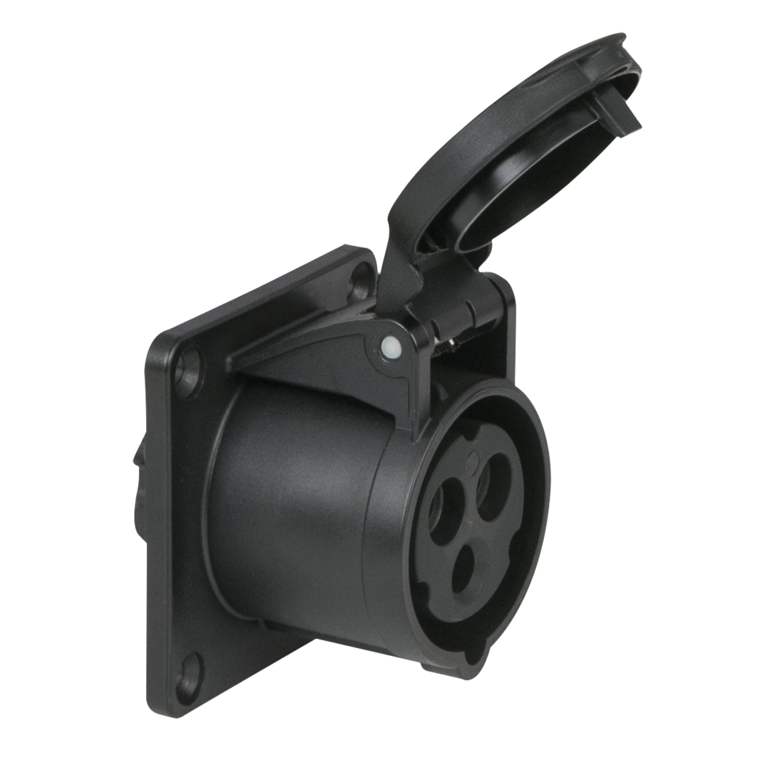 CEE 16 A/240 V - 3P Socket female Zwart - IP44