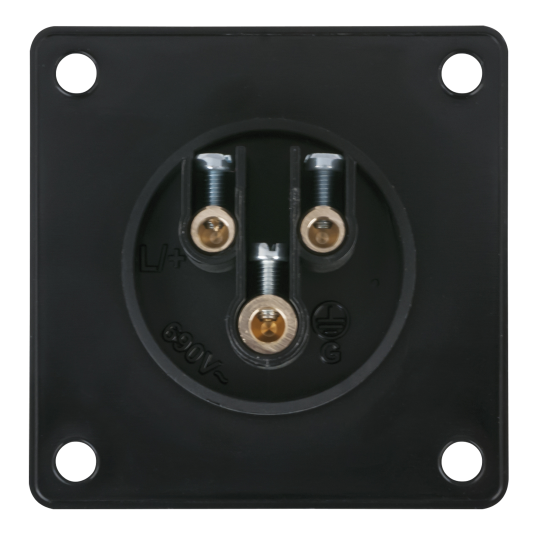 CEE 16 A/240 V - 3P Socket female Zwart - IP44