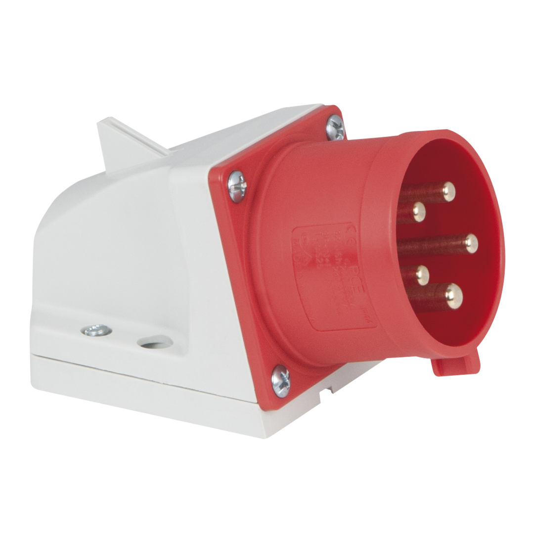 CEE 32 A/400 V 5P Wallmount - male Rood - IP44