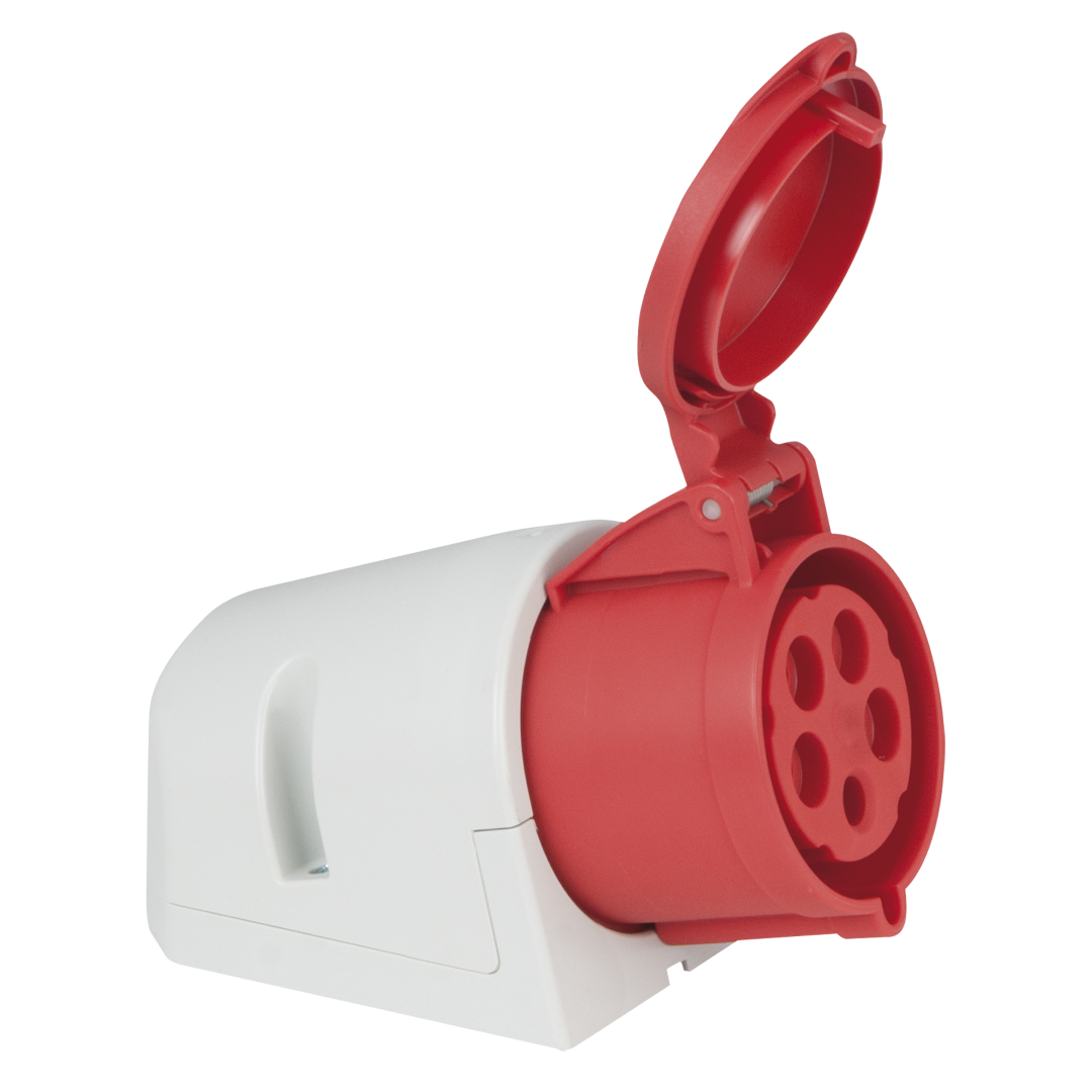 CEE 32 A/400 V 5P Wallmount - female Rood - IP44