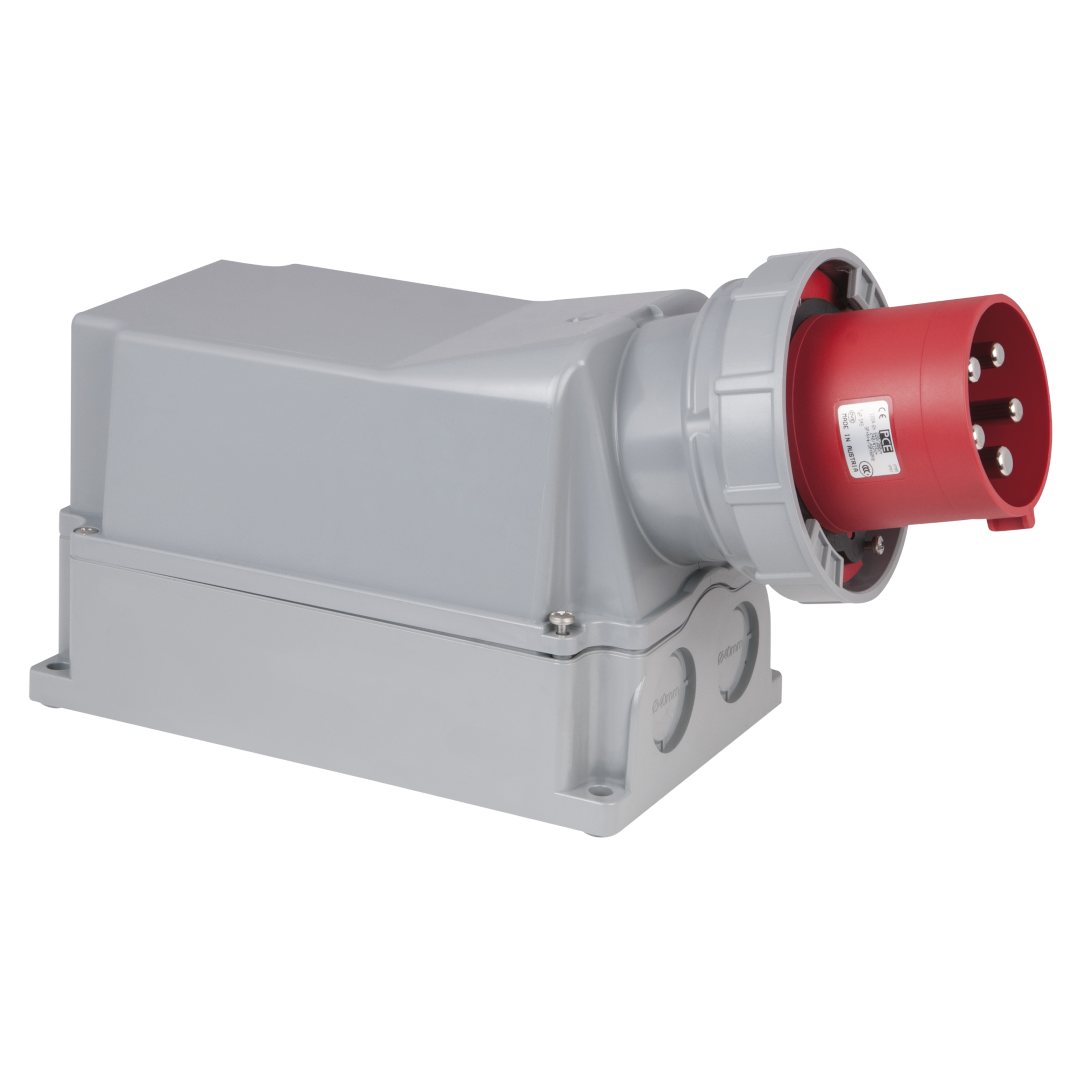 CEE 125 A/400 V 5P Wallmount - male Rood - IP67