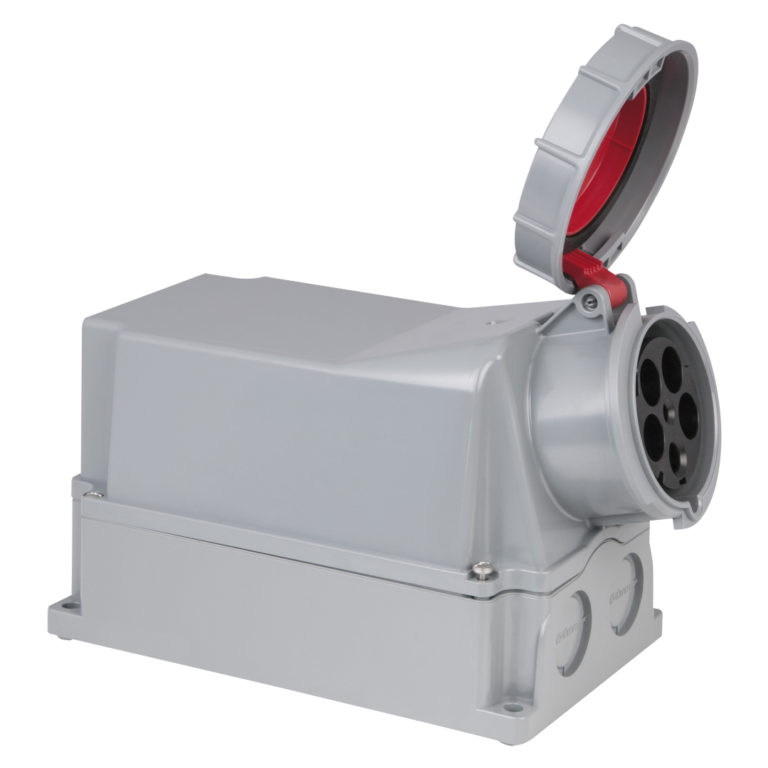 CEE 125 A/400 V 5P Wallmount - female Rood - IP67