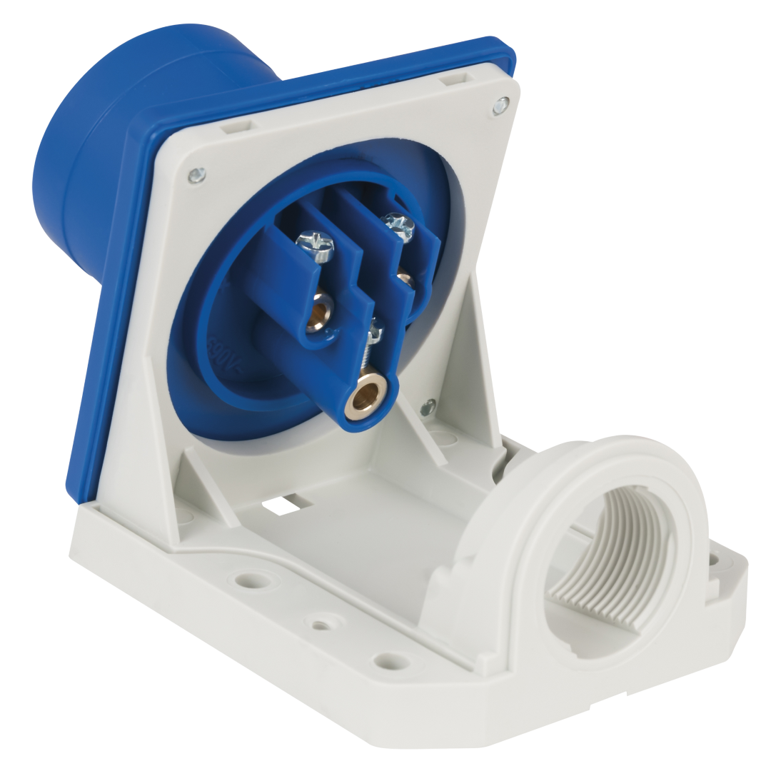 CEE 16 A/240 V 3P Wallmount - male Blauw - IP44