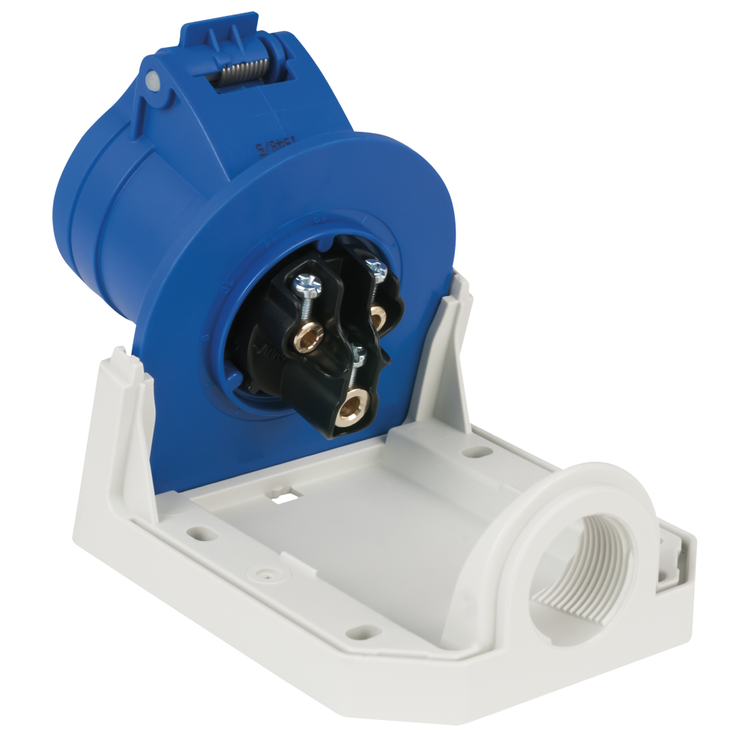 CEE 16 A/240 V 3P Wallmount - female Blauw - IP44