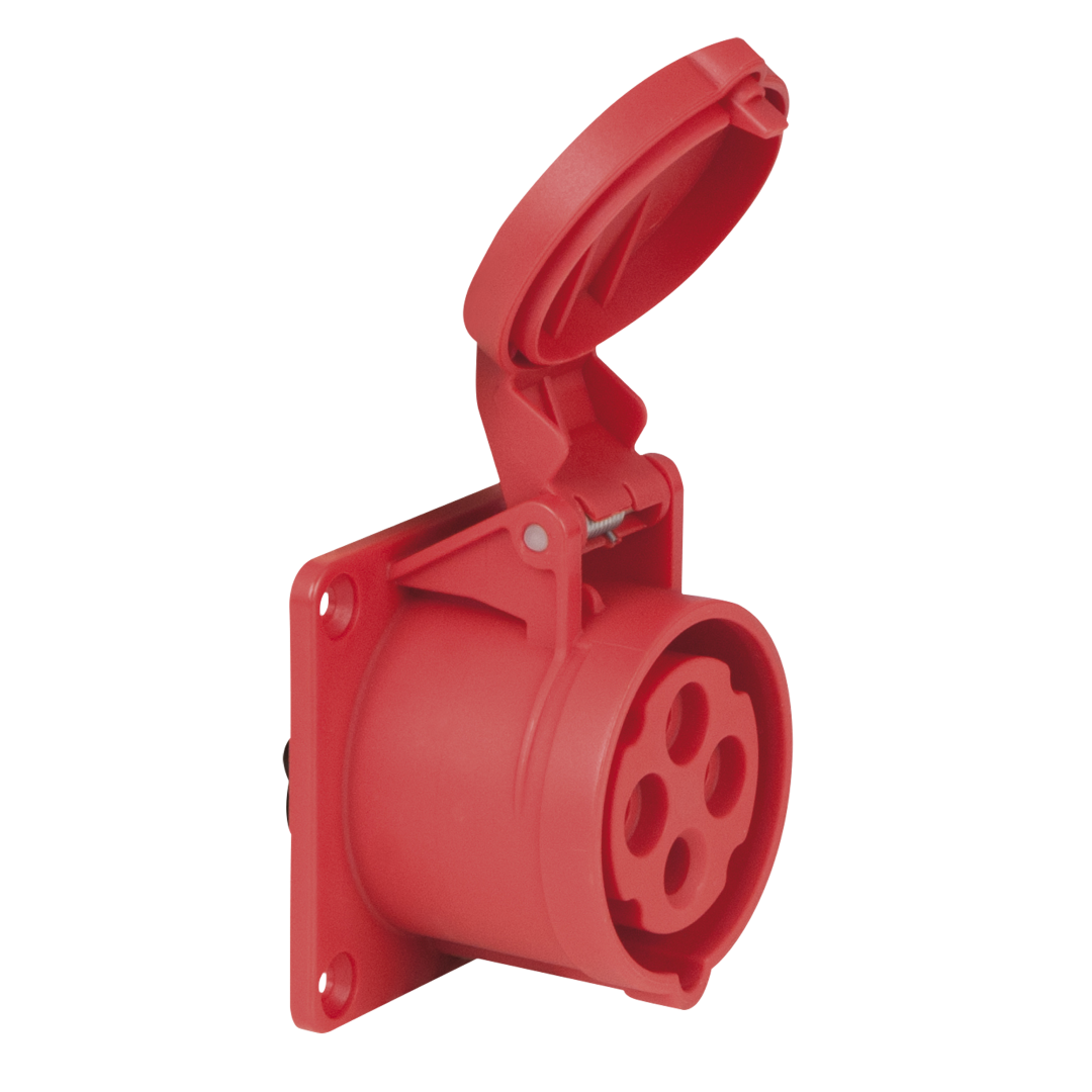 CEE 16 A/400 V - 4P Plug female Rood - IP44
