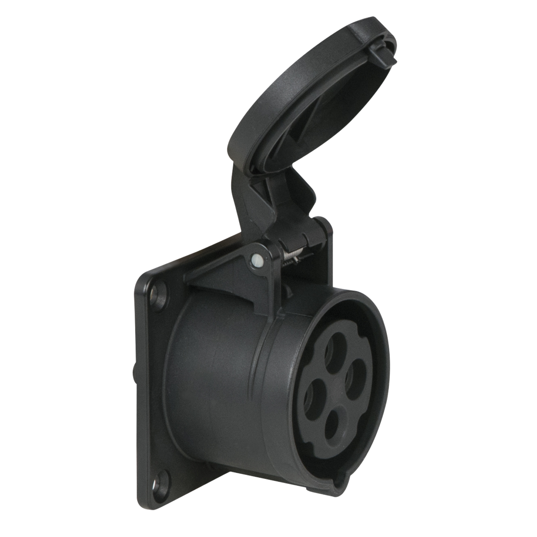 CEE 16 A/400 V - 4P Plug female Zwart - IP44
