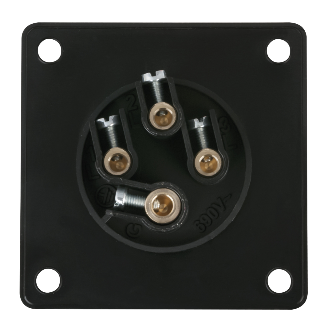 CEE 16 A/400 V - 4P Plug female Zwart - IP44