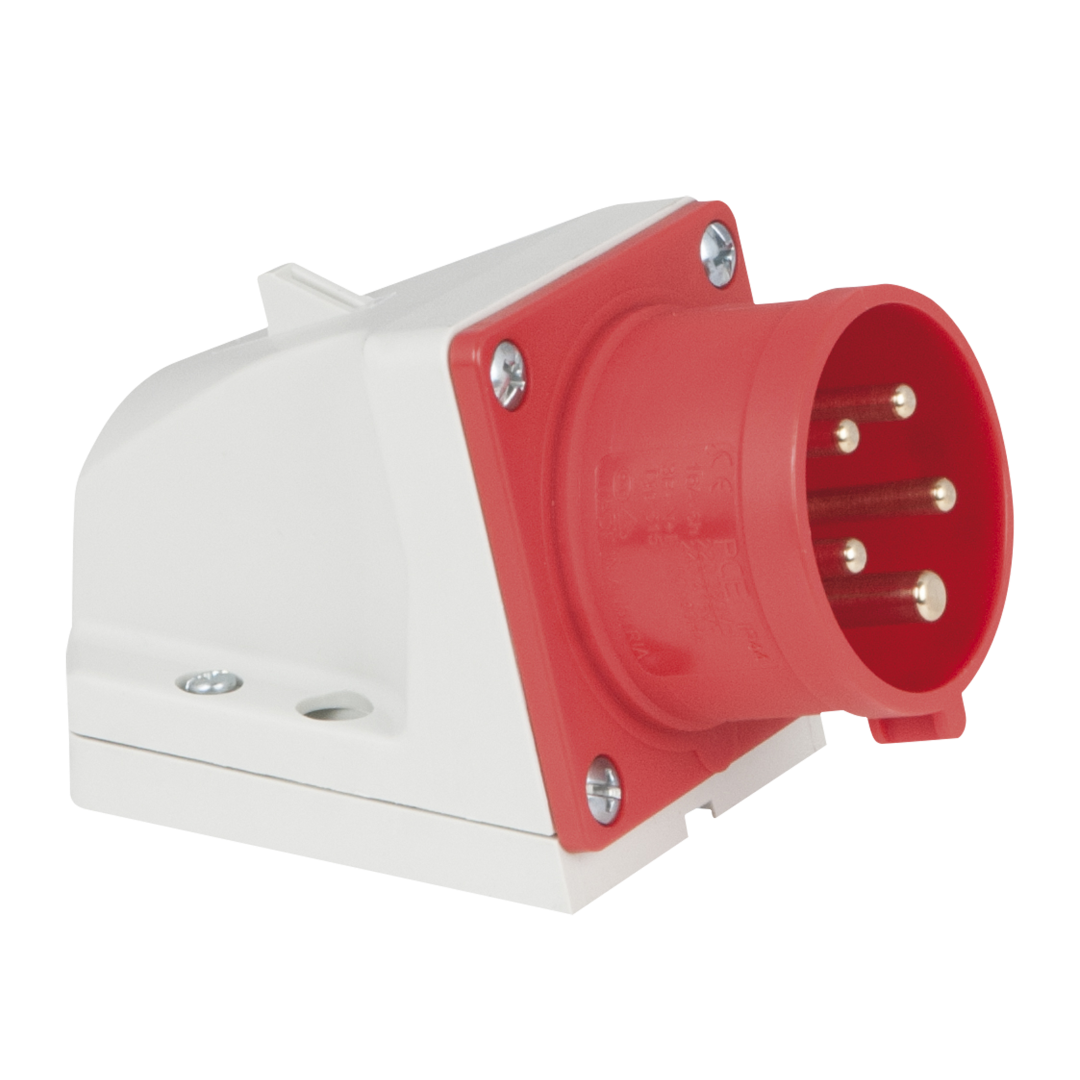 CEE 16 A/400 V 5P Wallmount - male Rood - IP44