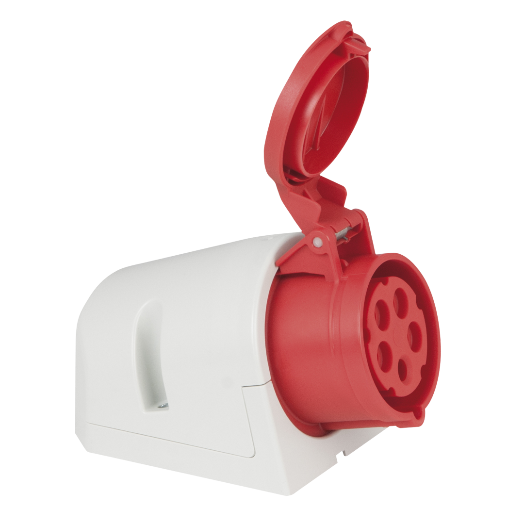 CEE 16 A/400 V 5P Wallmount - female Rood - IP44