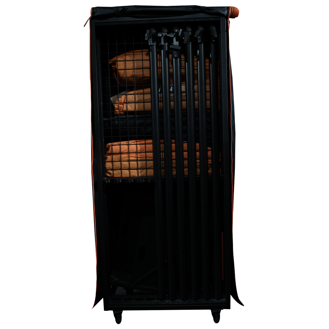 Pipe and Drape Transport Trolley Cover | Zwart/Oranje