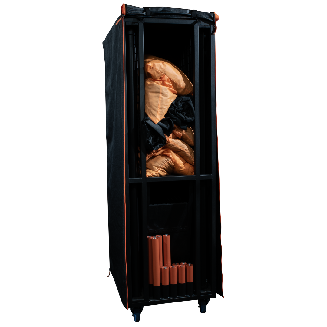 Pipe and Drape Transport Trolley Cover | Zwart/Oranje