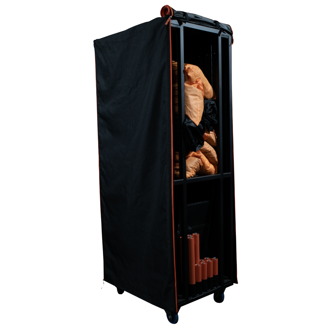 Pipe and Drape Transport Trolley Cover | Zwart/Oranje