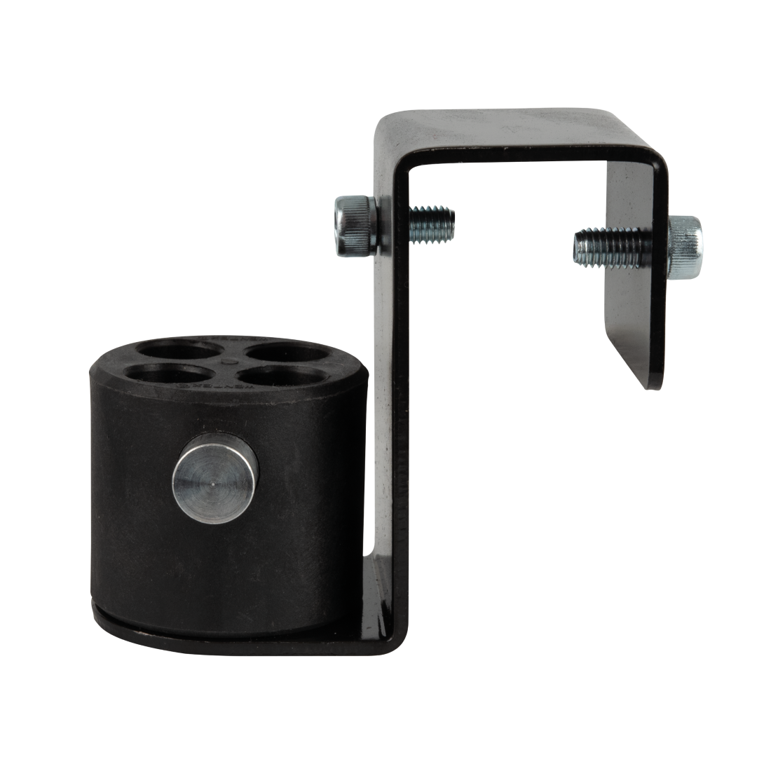 Pipe and Drape Flex-adapter met 4-weg connector | Zwart
