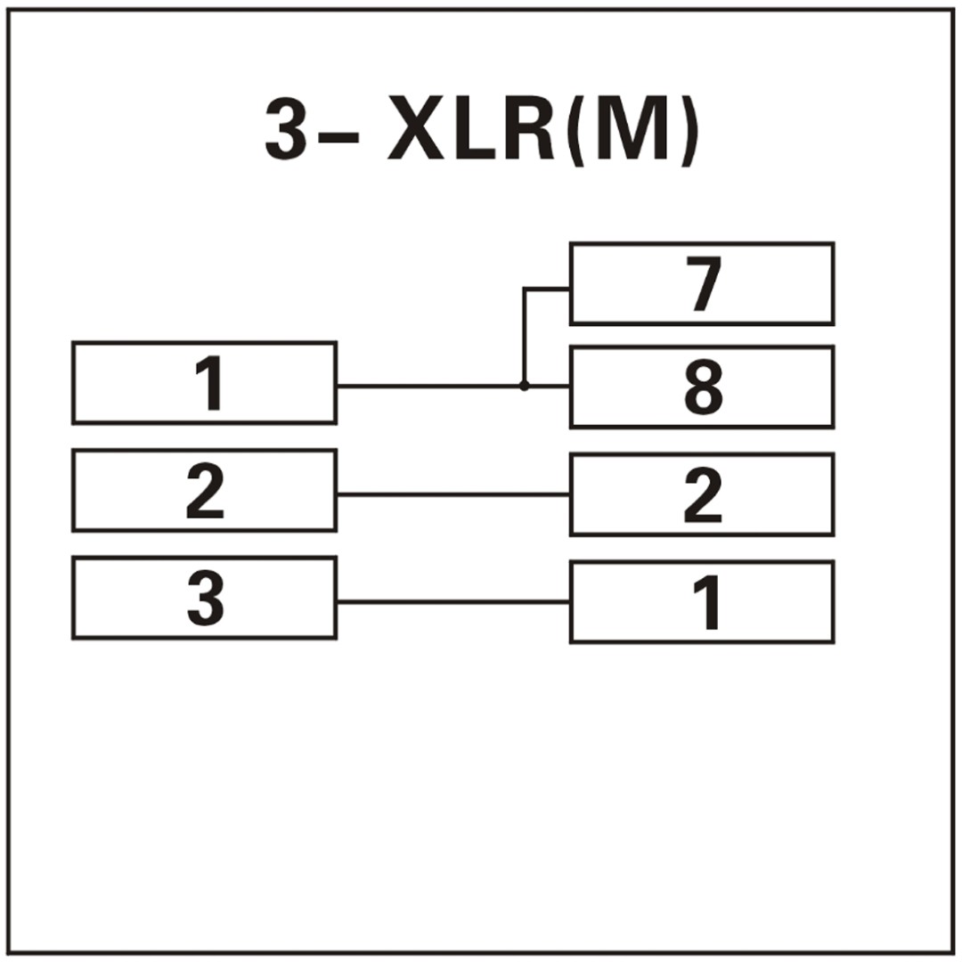 ACRJ453PM ( RJ45 to 3pin XLR Male )