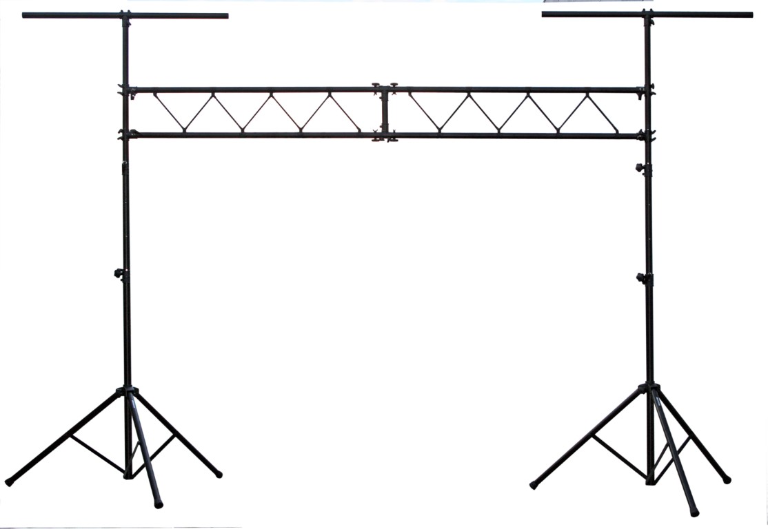 Lichtbrug: twee lichtstatieven + truss - H3,25m - B4,2m - 100kg - LB-30