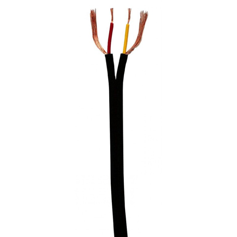 TASKER Stereo audio cable, round: 2x0,14mm², black, 100m - C118 Black