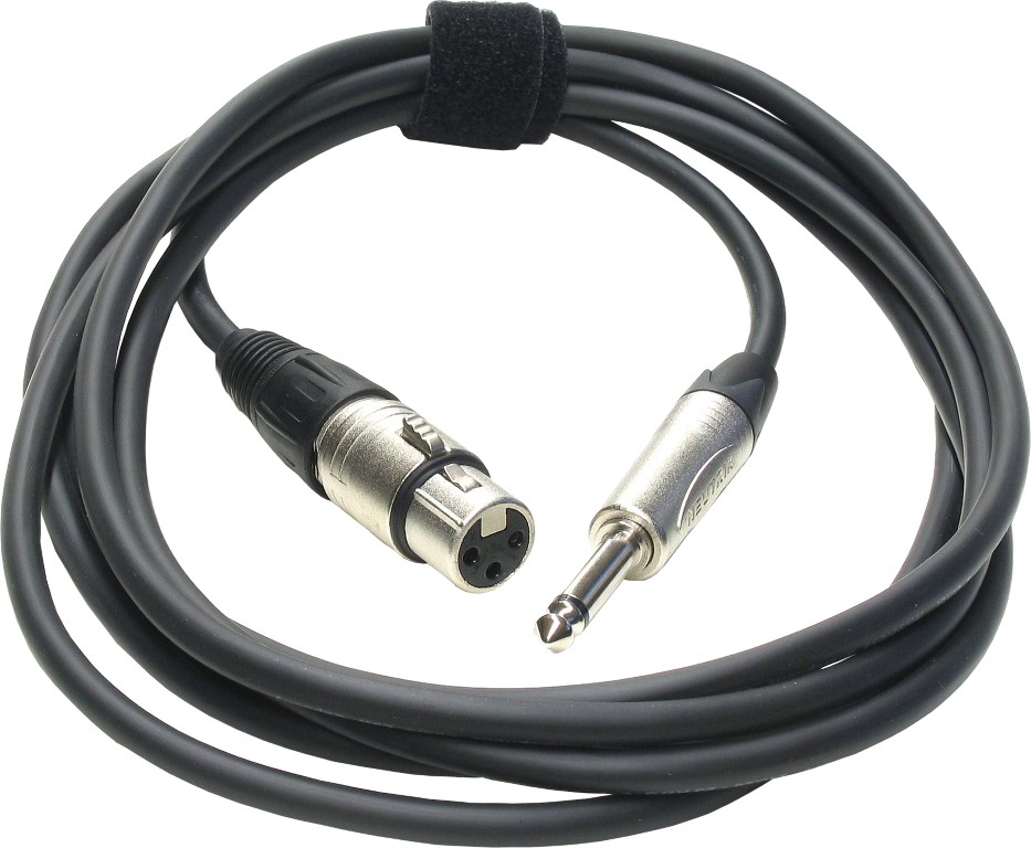 TASKER assembled cable signal, C114bl + mono Jack NP2C + 3pin XLR NC3FX, 9m. - RF219