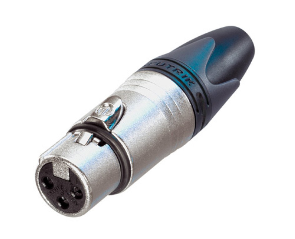 Neutrik XLR vrouwelijke connector voor kabel, 3-pens - NC3FXX