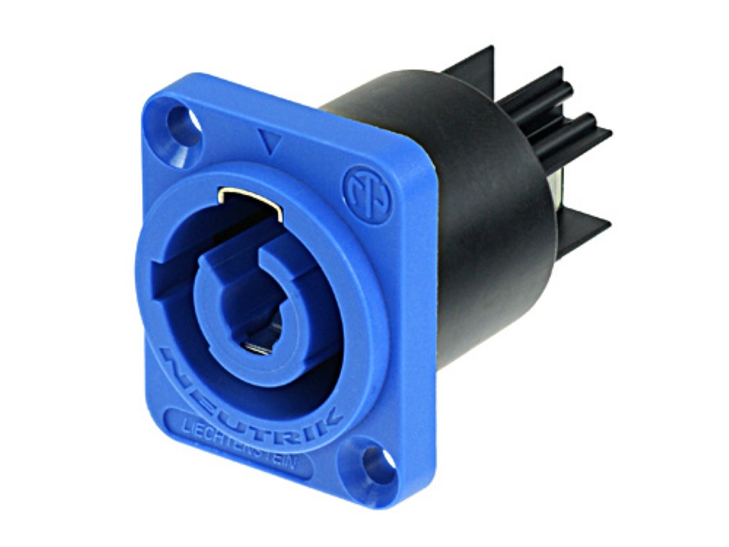 Neutrik CHASSIS D-size Powercon inlet (blue) - NAC3MPXXA