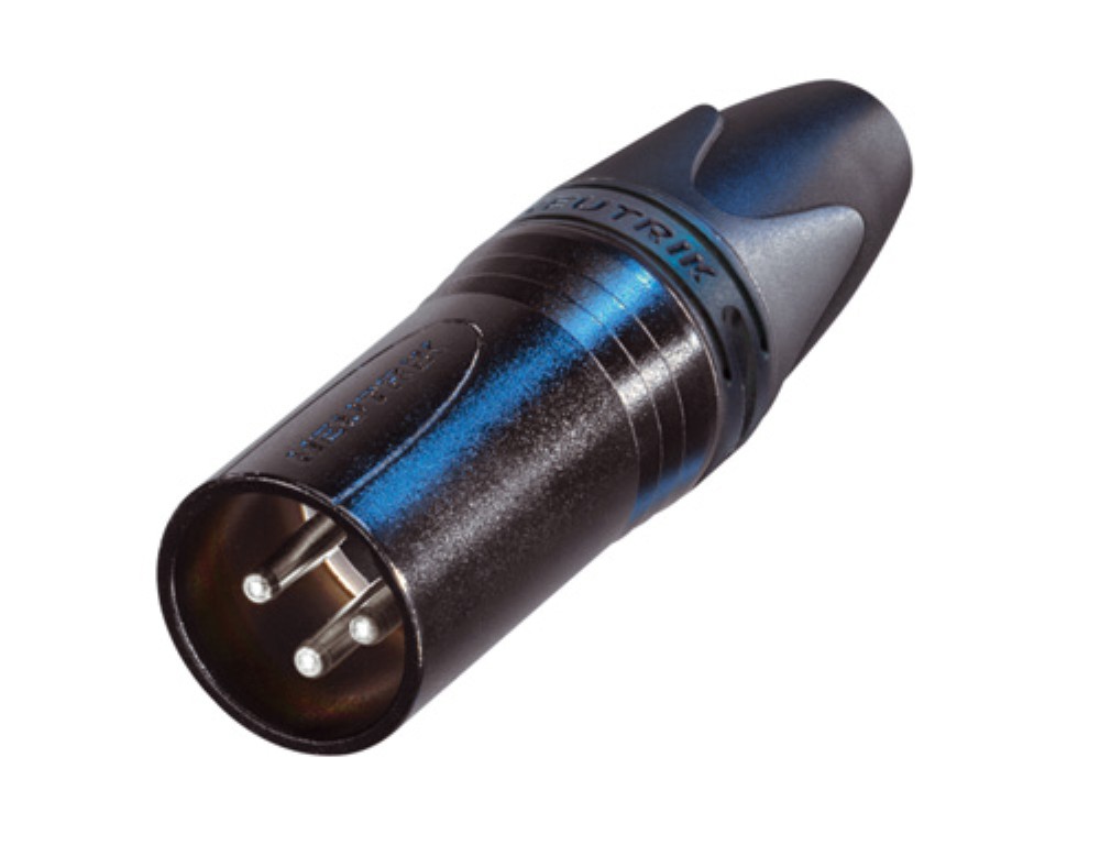 Neutrik XLR mannelijke connector voor kabel, 3-pens - Zwart - NC3MXX-BAG