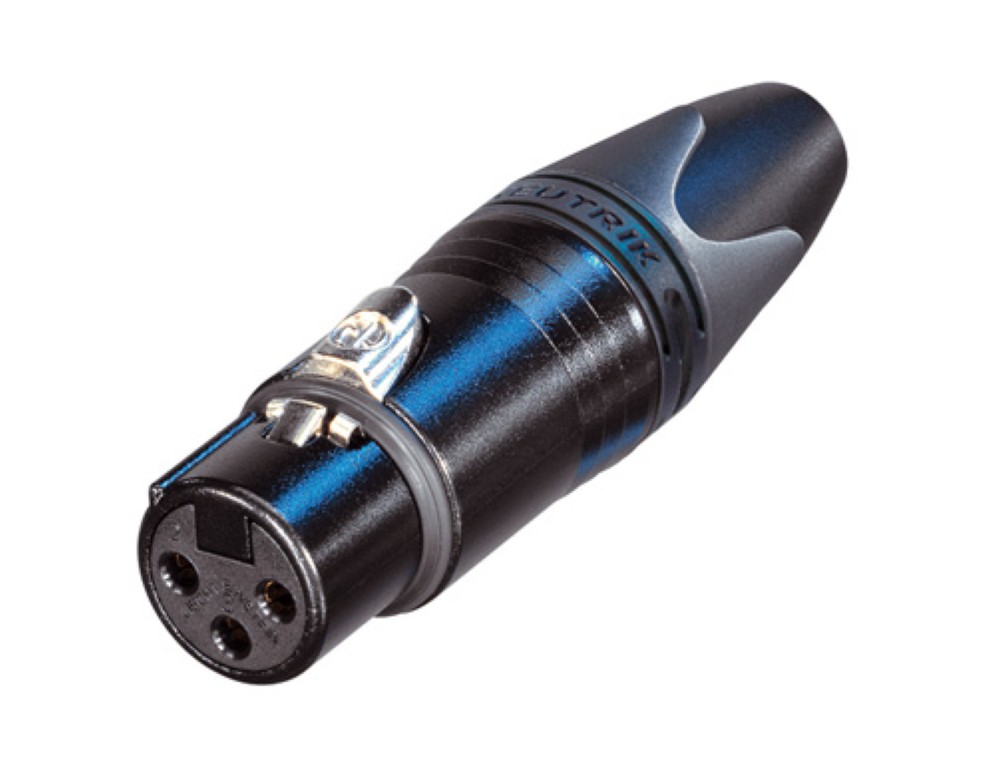 Neutrik XLR vrouwelijke connector voor kabel, 3-pens - Zwart - NC3FXX-BAG