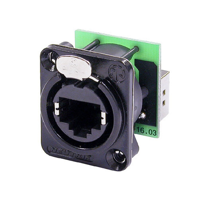 Neutrik vrouwelijke connector voor RJ45 CAT5e kabel - Zwart - NE8FDP-B