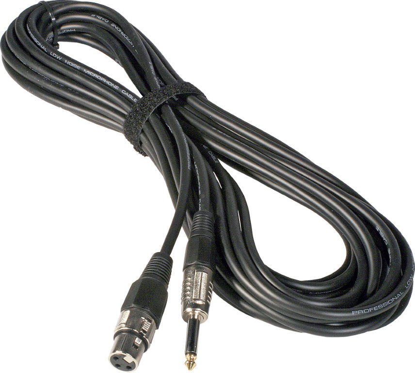 Assembled cable signal, 3pin XLRf + mono Jack, 10m - 7-0066