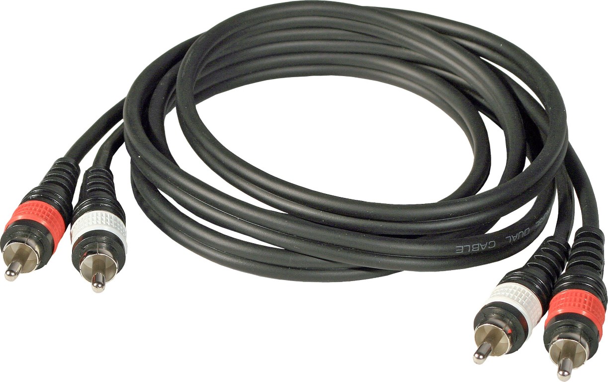 Assembled cable signal, 2x RCA + 2x RCA, 2,5m - 2-0375