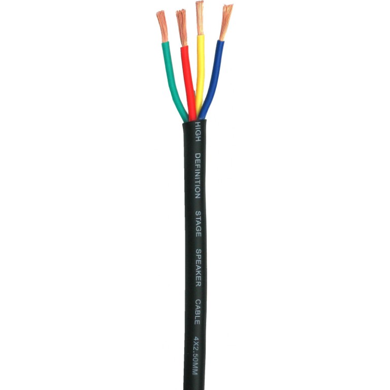 Ronde luidsprekerkabel van hoge kwaliteit: 4x2,50mm² (rol 50m) - SPR4250