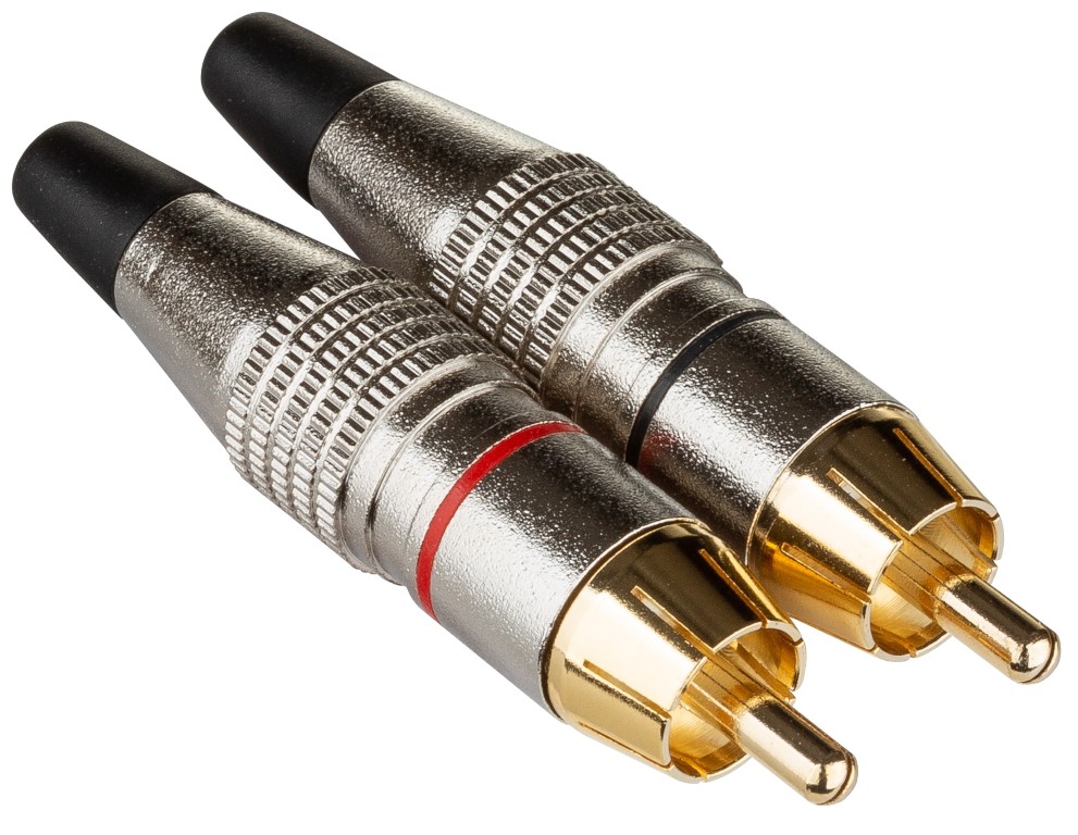 Mannelijke RCA connector voor kabel (2 stuks) - RCA male CABLE