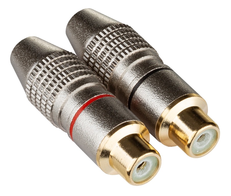 Vrouwelijke RCA connector voor kabel (2 stuks) - RCA female CABLE